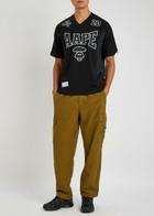 Aape Mesh Varsity Cotton T-shirt Black