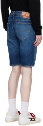 Diesel Blue Slim-Short Denim Shorts