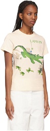 Lanvin Beige Babar Edition 'Book Of Colors' Alligator T-Shirt