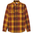 Wood Wood Men's Avenir Gradient Check Overshirt in Brown Check