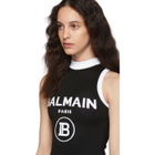 Balmain Black Knit Logo Bodysuit
