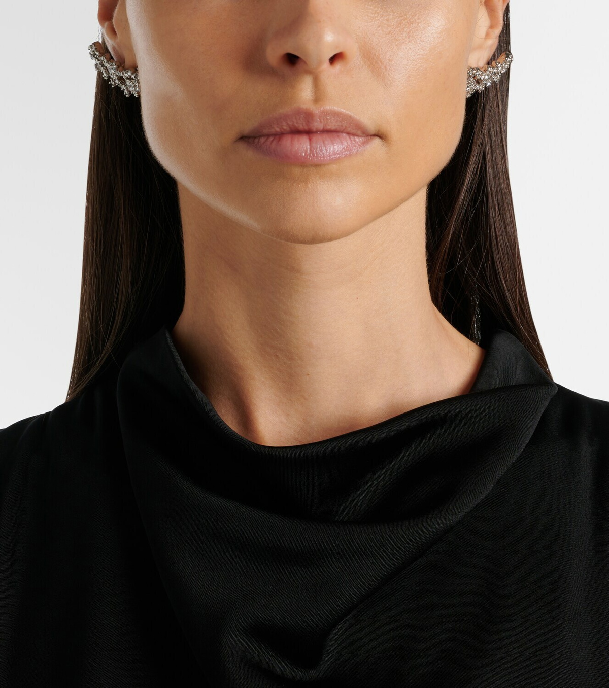 Jil Sander Crystal-embellished ear climbers