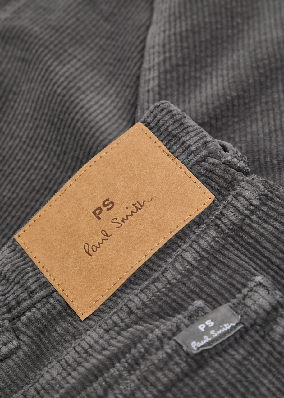 PS Paul Smith Tapered-leg Corduroy Trousers Grey