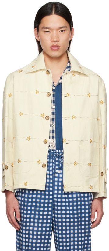 Photo: HARAGO Off-White Embroidered Jacket