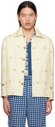 HARAGO Off-White Embroidered Jacket