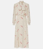 Valentino Polka-dot silk crêpe de chine midi dress