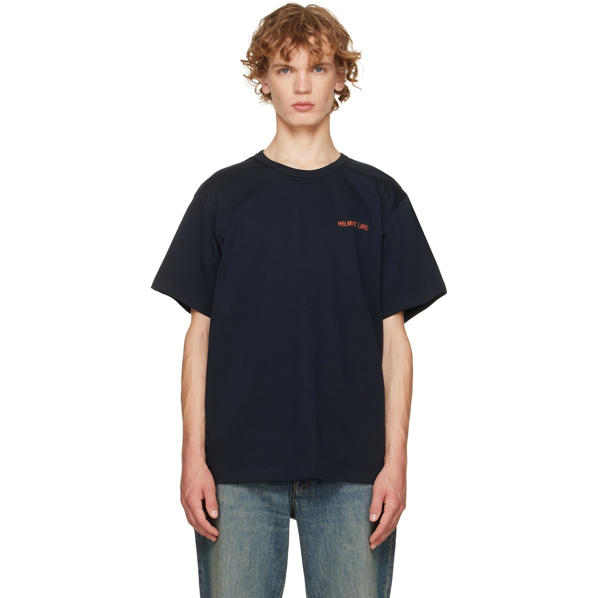Helmut Lang Navy Logo T-shirt