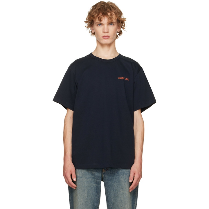 Photo: Helmut Lang Navy Logo T-shirt