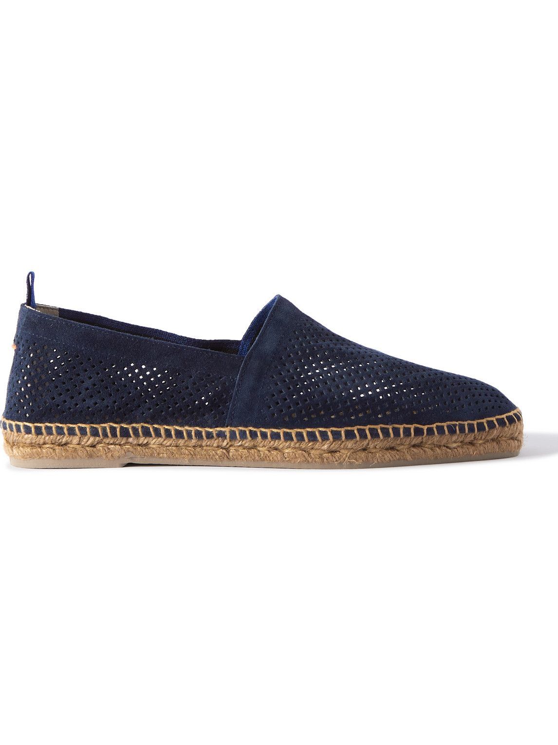 Castañer - Pablo Perforated Suede Espadrilles - Blue Castaner