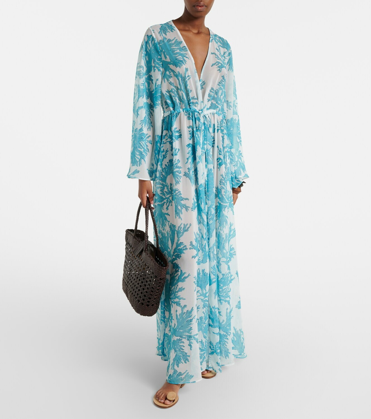 Alexandra Miro Chloe floral georgette kaftan