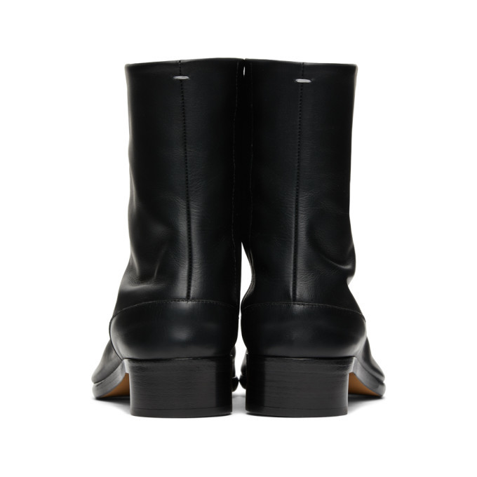 【Maison Margiela】Tabi Low Heel Booties Maison Margiela - Black Low-Heel Tabi Boots – Frances May