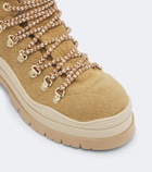 Bogner Arosa shearling-trimmed suede ankle boots