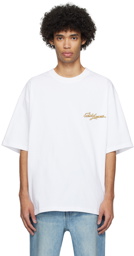 Solid Homme White Graphic T-Shirt