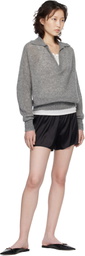 TOM FORD Black Stretch Silk Satin Boxer Shorts