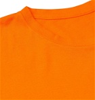 The Elder Statesman - Printed Cotton and Cashmere-Blend Jersey T-Shirt - Orange