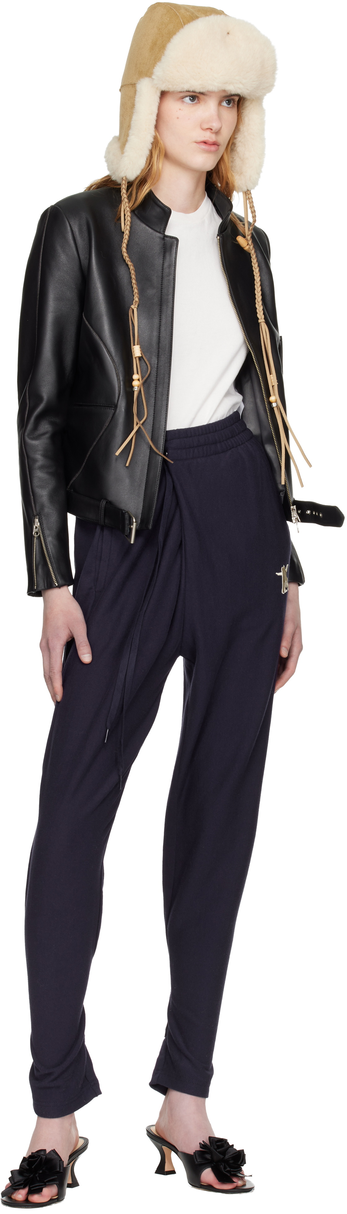 OPEN YY Black Leather Radius Motor Jacket