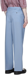 Lanvin Blue Wide-Leg Trousers