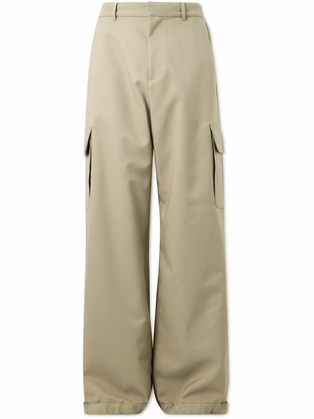 Photo: Off-White - Wide-Leg Twill Cargo Trousers - Neutrals