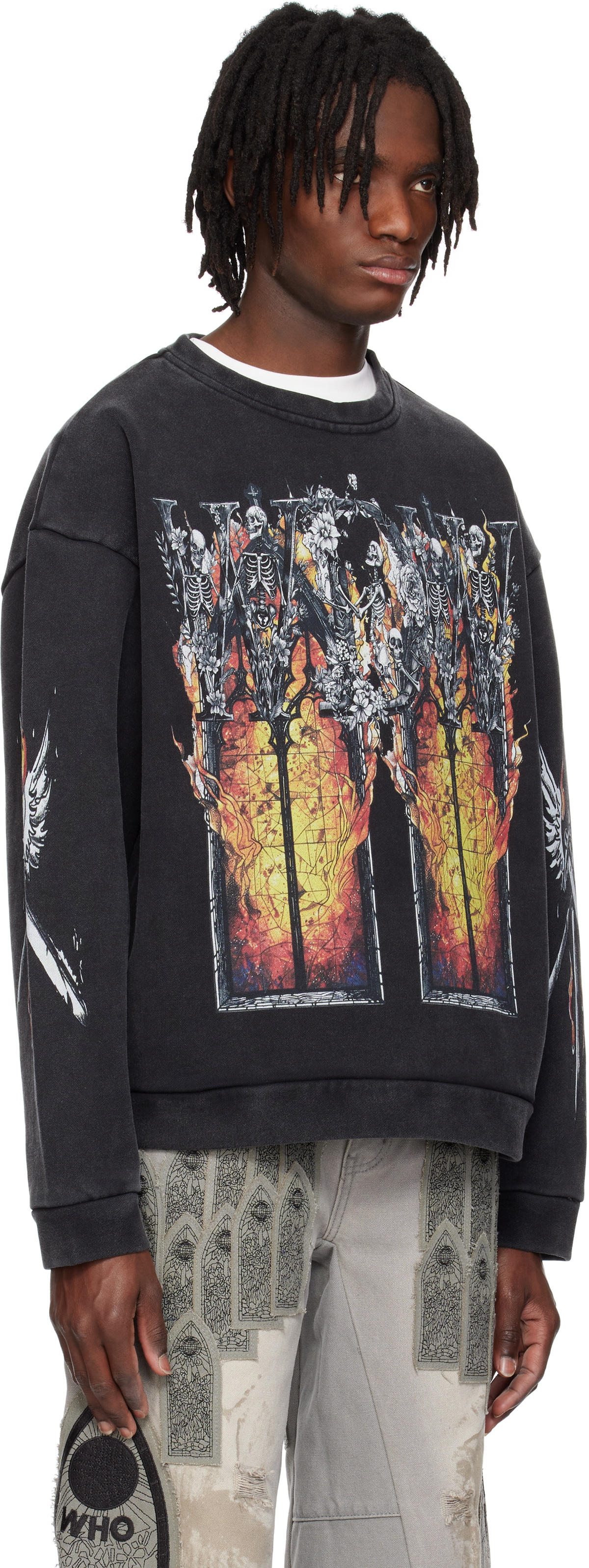 Who Decides War Black Ember Chapel Crewneck Sweatshirt