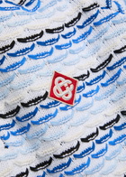 Casablanca Logo-appliquéd Patterned Cotton-knit Polo Jumper Multicoloured 1