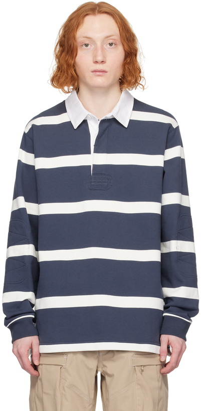 Photo: Nike Navy & White Striped Polo