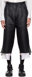 Sulvam Black Glitter Trousers