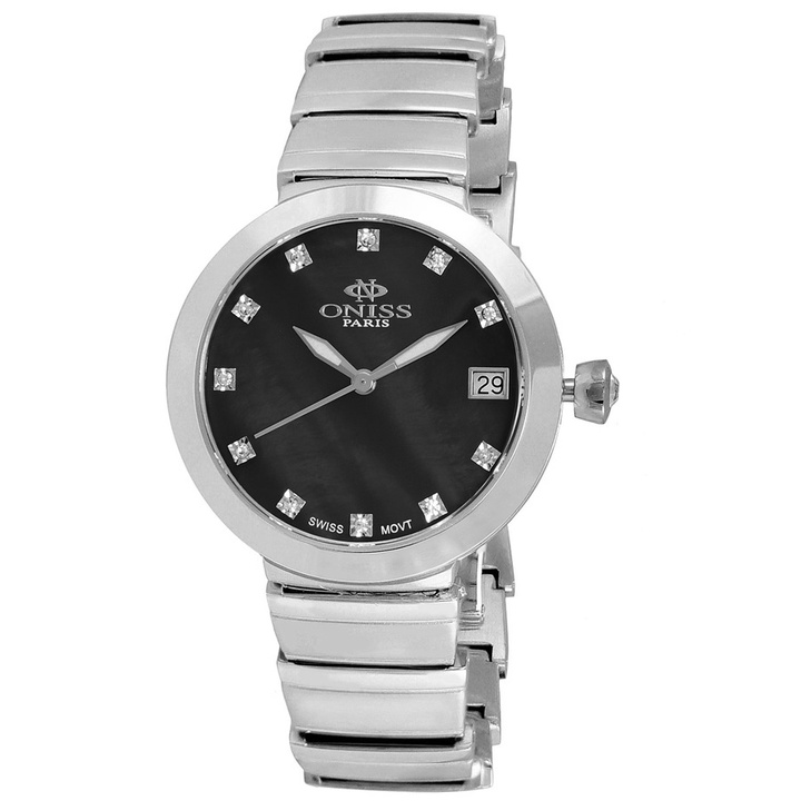 Photo: Oniss ON5559SS Quartz Black Dial Ladies Watch ON5559SSLBK