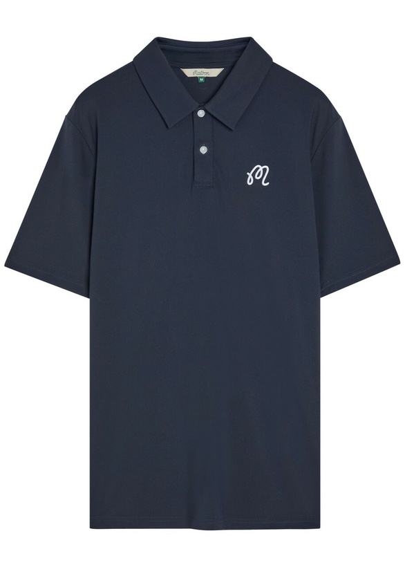 Photo: Malbon Fairway Logo-embroidered Piqué Jersey Polo Shirt Navy