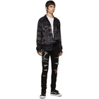 Amiri Black Snake Patch Jeans