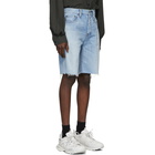 Balenciaga Blue Denim Shorts