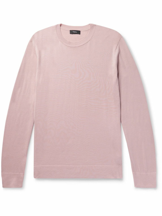 Photo: Theory - Regal Wool Sweater - Pink