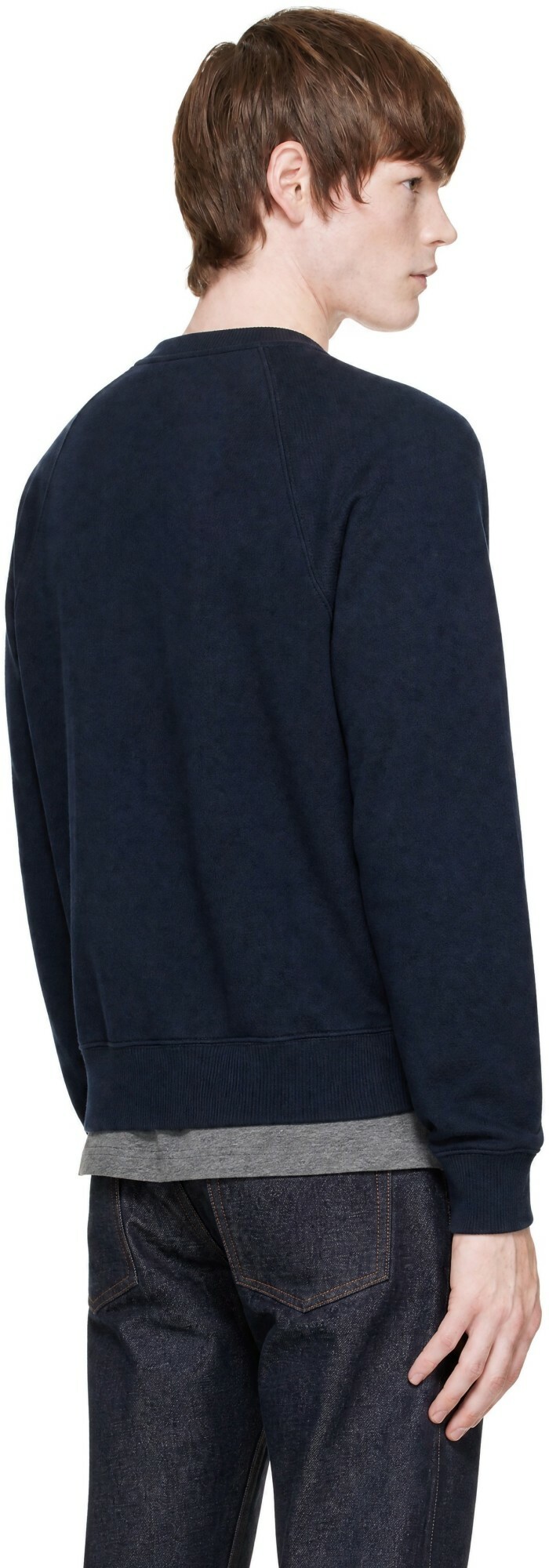 A.P.C. Navy Raglan Sleeves Sweatshirt