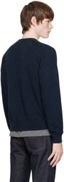 A.P.C. Navy Raglan Sleeves Sweatshirt