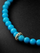 Sydney Evan - 14-Karat Gold, Diamond and Turquoise Beaded Bracelet