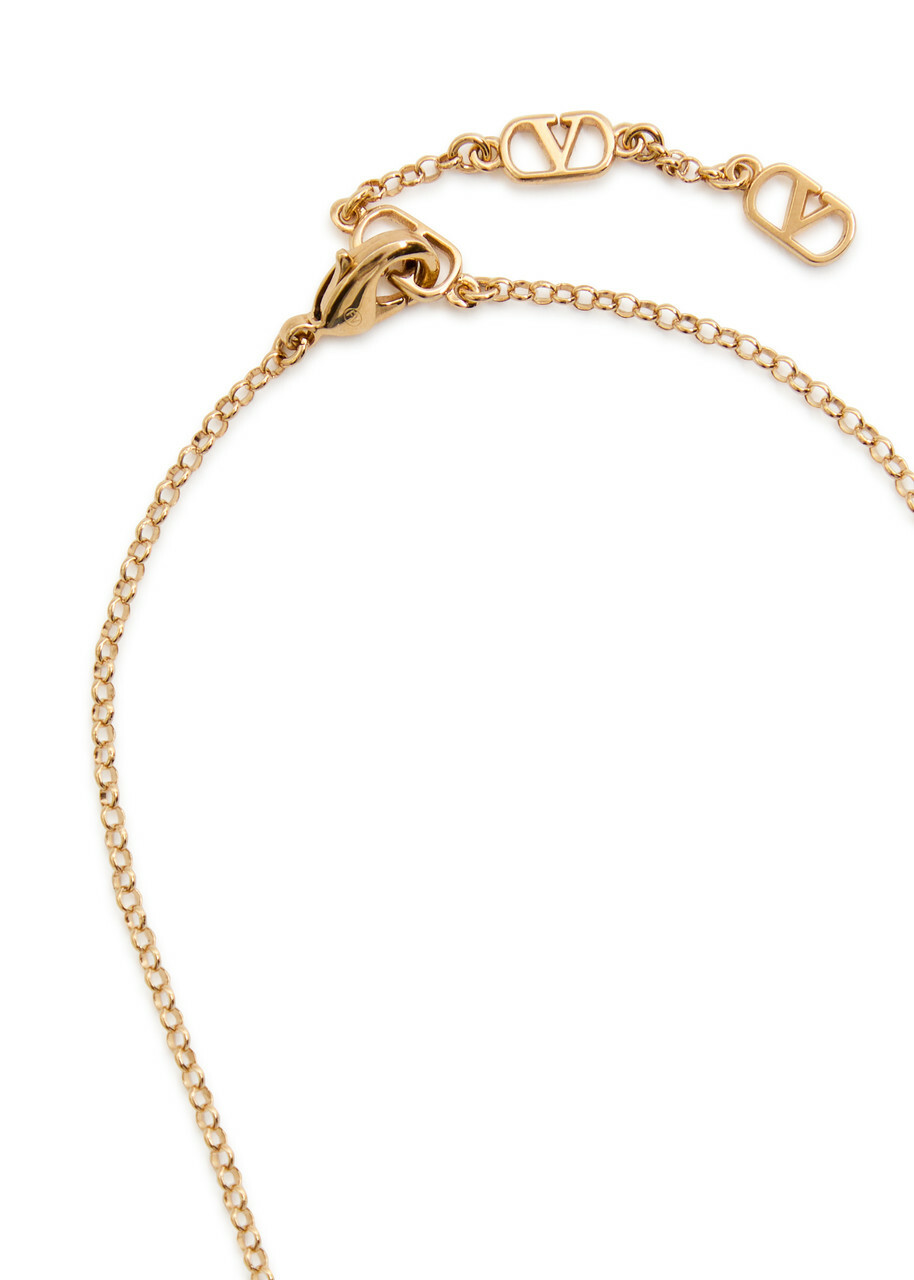 Valentino Garavani Ovalette Vlogo Necklace - Pearl - One Size