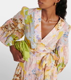 Zimmermann Pop floral cotton wrap dress