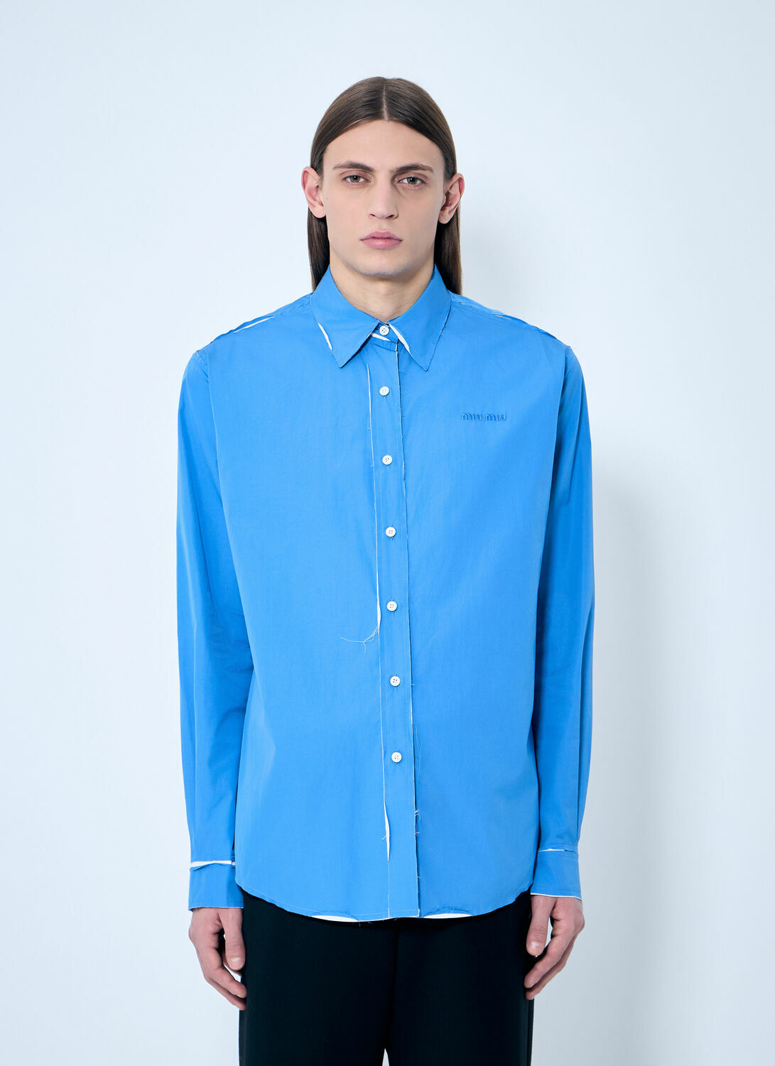 Miu Miu Raw Trims Poplin Shirt