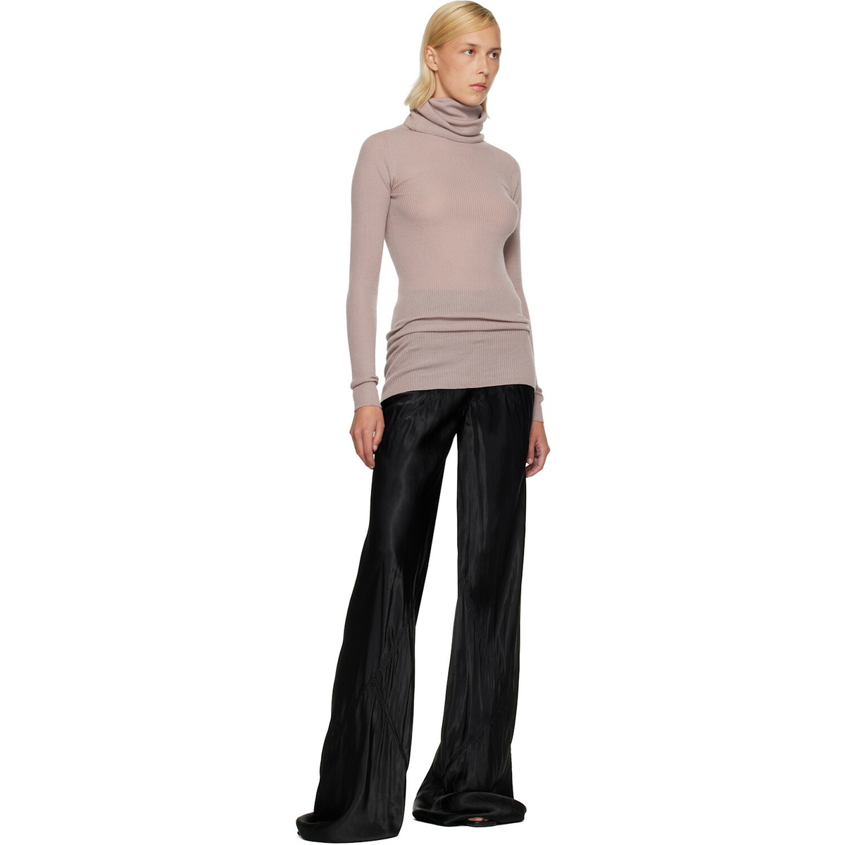 Rick Owens Pink Tower LS Tube Turtleneck