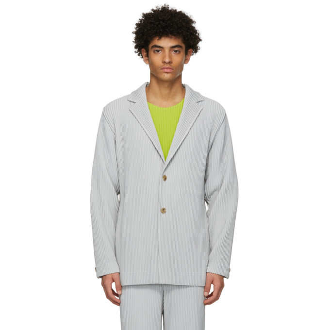 Homme Plisse Issey Miyake Grey Basics Blazer Homme Plisse Issey Miyake