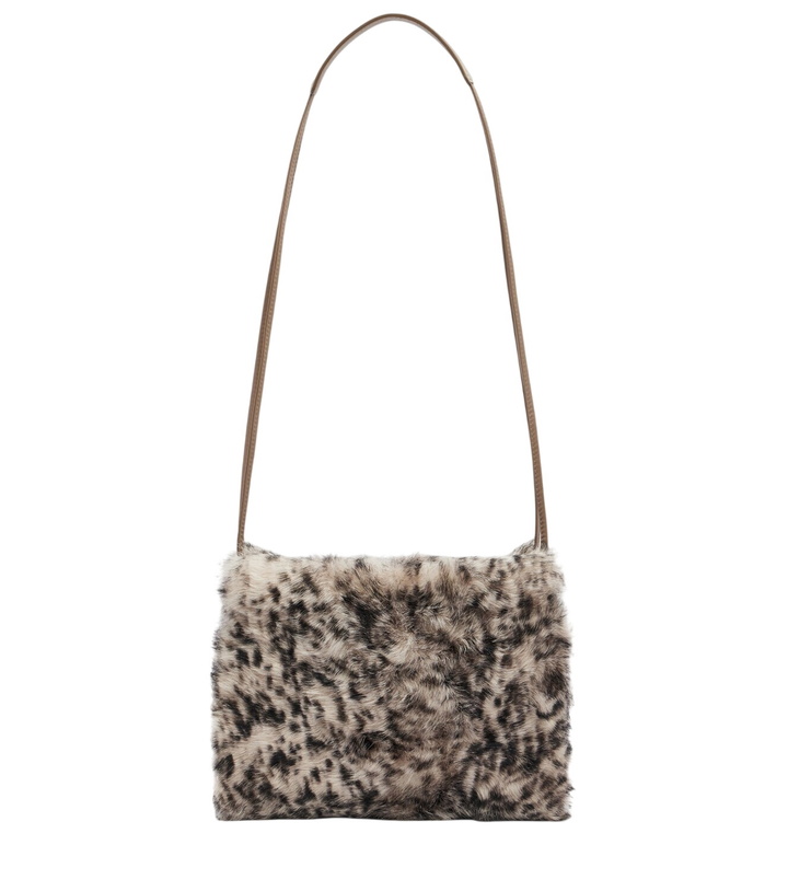 Photo: Brunello Cucinelli Mellow Small lynx-print shearling shoulder bag
