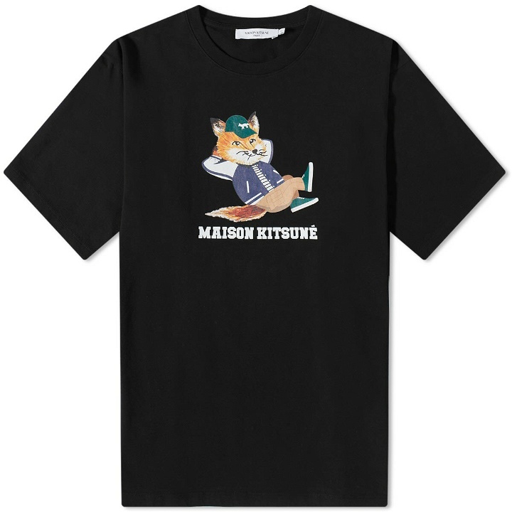 Photo: Maison Kitsuné Men's Dressed Fox Easy T-Shirt in Black