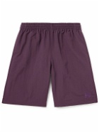 Needles - Straight-Leg Embroidered Shell Swim Shorts - Purple