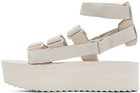 Teva Off-White Flatform Mevia Sandals