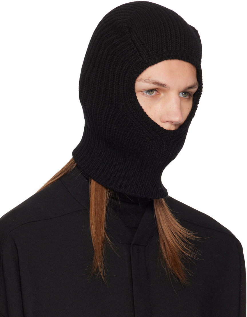 Rick Owens Black Porterville Sphinx Skull Balaclava Rick Owens