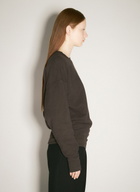 Saint Laurent Logo Patch Fleece Sweatshirt