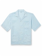 Aspesi - Camp-Collar Linen Shirt - Blue