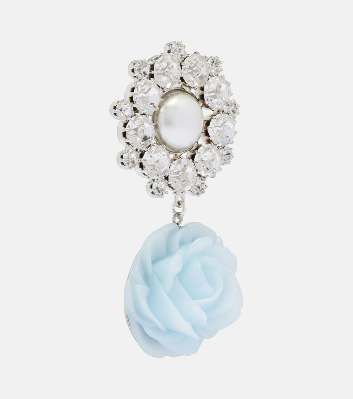 Magda Butrym Floral-appliqué embellished drop earrings