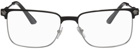 Versace Black & Silver Half-Rim Glasses