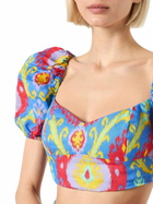 MC2 Saint Barth Crop Top With Ikat Print
