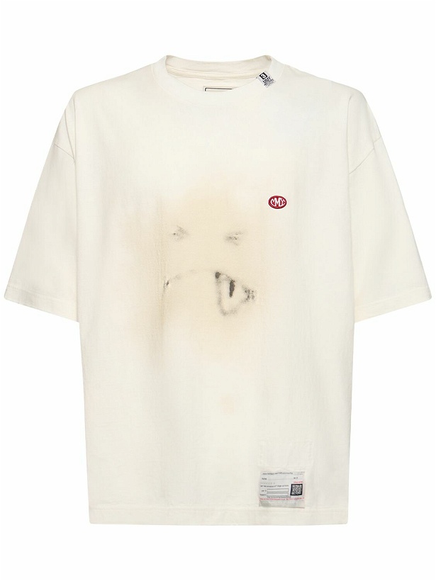 Photo: MIHARA YASUHIRO Smiley Face Printed Cotton T-shirt